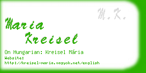 maria kreisel business card